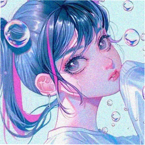观众头像二，像素风格蓝色方形图标